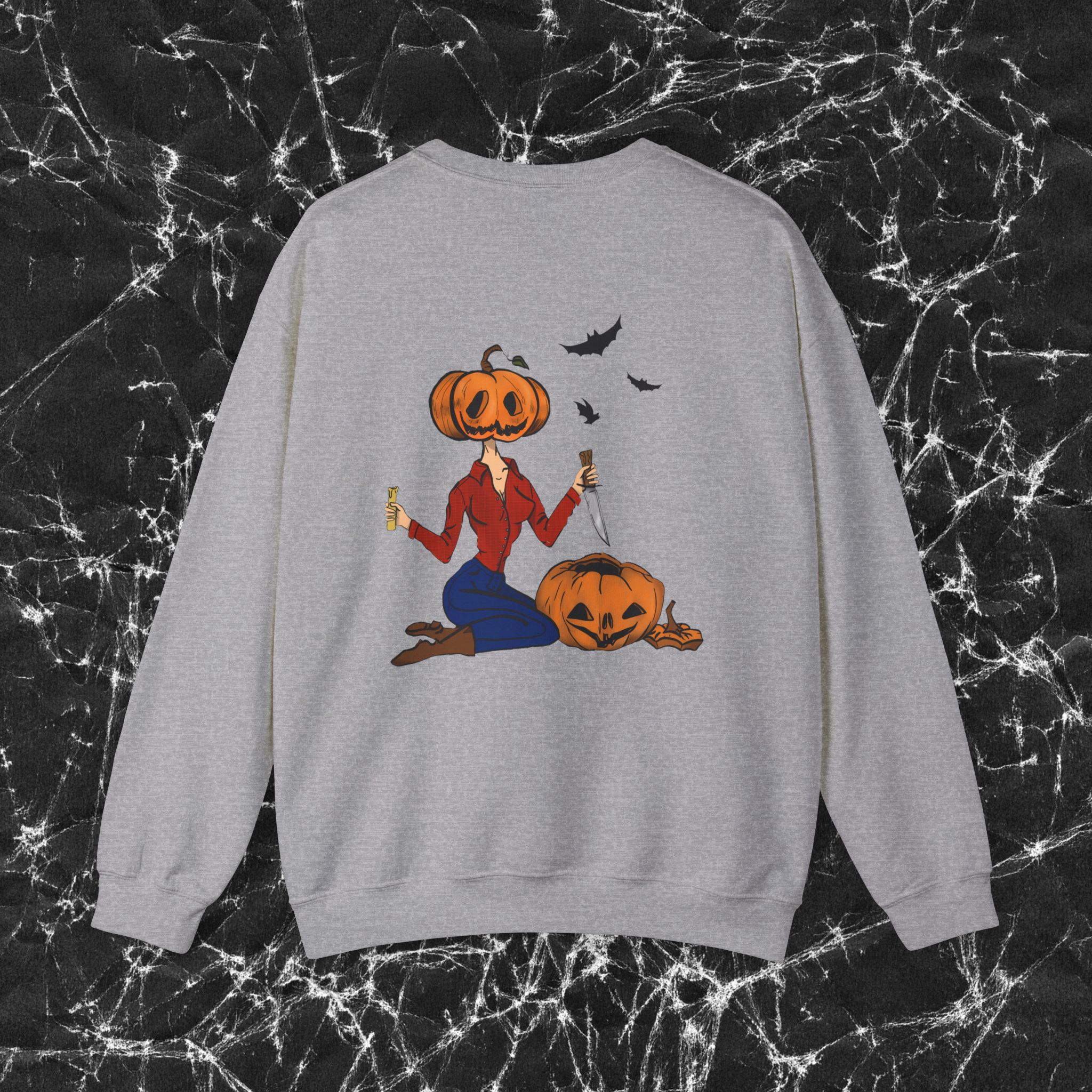 10462470107408202608_2048_custom.jpeg Pumpkin Carving Sweatshirt, Crewneck Jumper, Fall Harvest Sweater, Autumn Pullover, Spooky Season Top - Image 13