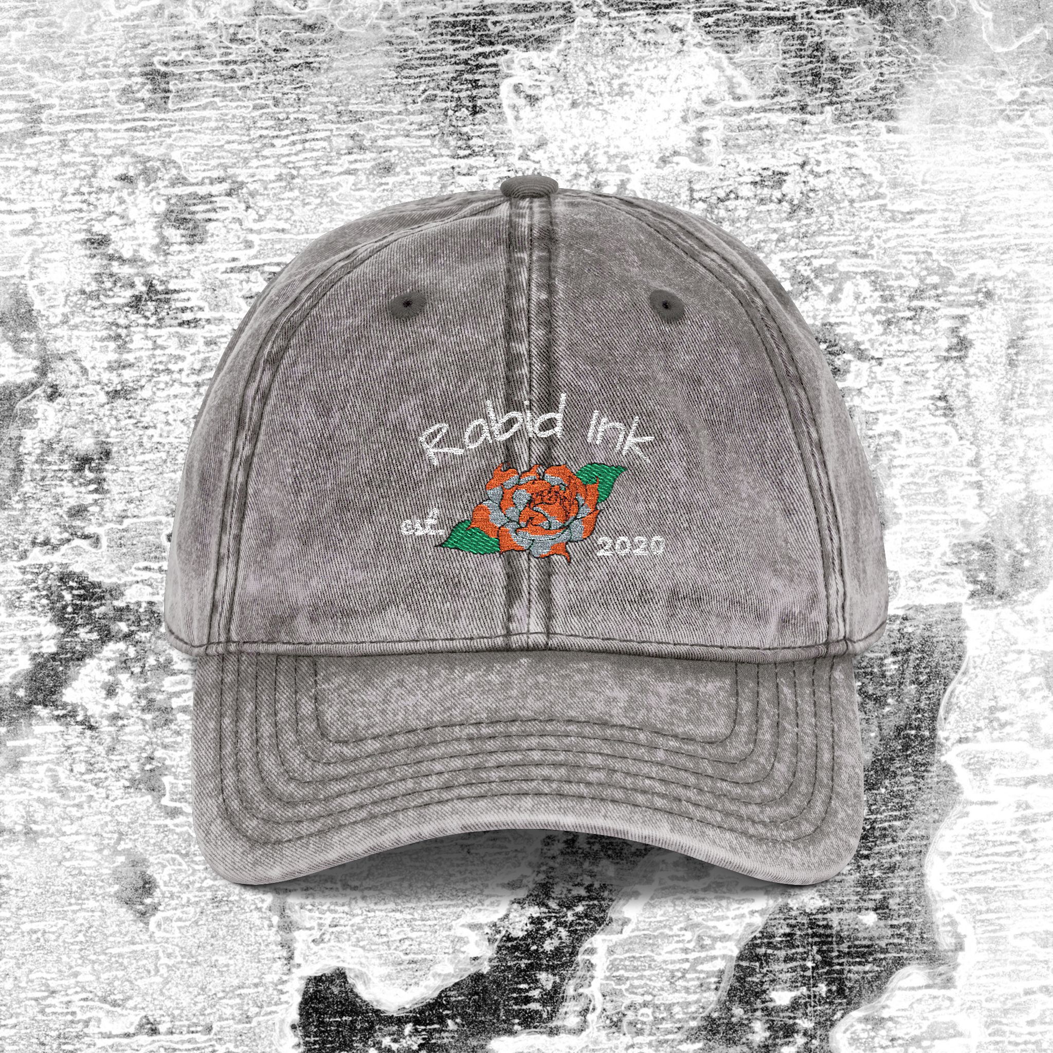1048510382243260460_2048_custom.jpeg Rabid ink floral emblem| washed out cap - Image 2