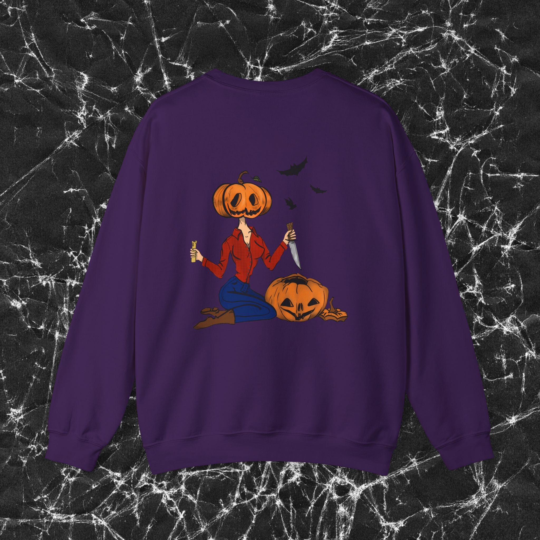 179654876909964568_2048_custom.jpeg Pumpkin Carving Sweatshirt, Crewneck Jumper, Fall Harvest Sweater, Autumn Pullover, Spooky Season Top - Image 5