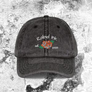Rabid ink floral emblem| washed out cap