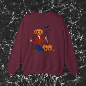 Pumpkin Carving Sweatshirt, Crewneck Jumper, Fall Harvest Sweater, Autumn Pullover, Spooky Season Top