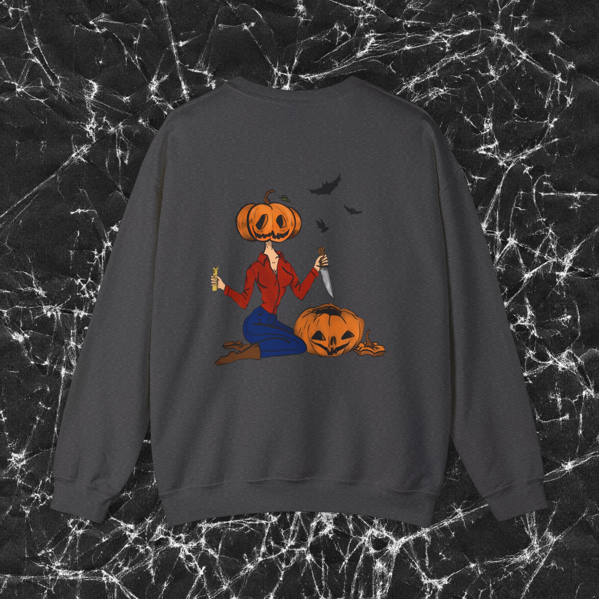 8759948286188890674_2048_custom.jpeg Pumpkin Carving Sweatshirt, Crewneck Jumper, Fall Harvest Sweater, Autumn Pullover, Spooky Season Top - Image 11